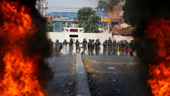 מהומות בגבול ונצואלה, צילום: איי פי