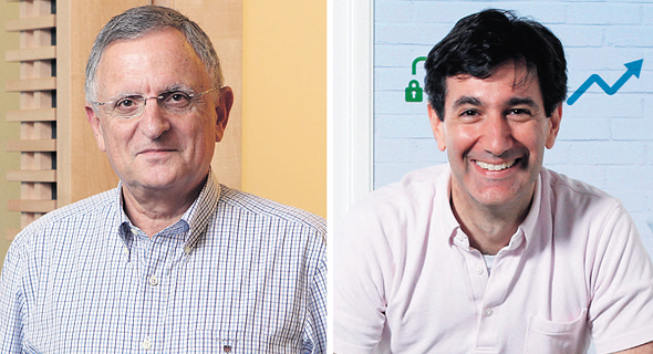 Payoneer chairman Avi Zeevi (left) and CEO Scott Galit. Photo: Amit Shaal and Orel Cohen