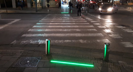 The new pedestrian street lights. Photo: Lilach Baumer