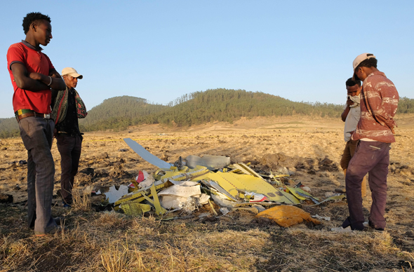 שרידים של המטוס של החברה האתיופית