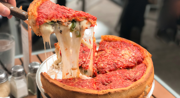 Chicago deep dish pizza. Photo: Shutterstock