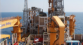 An Energean drilling platform, Karish. Photo: Orel Cohen