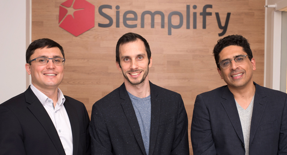 Siemplify&#39;s co-founders Alon Cohen, Amos Stern, and Garry Fatakhov. Photo:Siemplify
