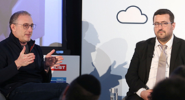 Noam Bardin (left) and Moishe Friedman at Calcalist's conference. Photo: Orel Cohen
