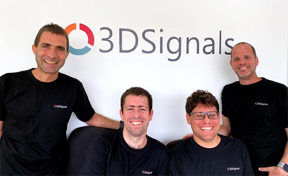 3D Signals' Ariel Rosenfled (left), Amit Ashkenazi, Offer Affias, and David Koren. Photo: 3D Signals