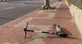 Electric scooter in Tel Aviv. Photo: Nitsan Saddan