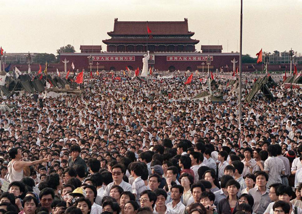 ההפגנות כיכר טיאננמן לפני 30 שנה, צילום: גטי אימג