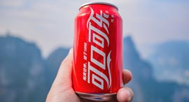 A Coca-Cola can in China. Photo: Sumeth anu/Shutterstock