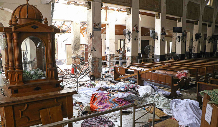 Terror attack in Sri Lanka, 2019. Photo: AFP