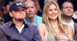 Leonardo Dicaprio and Bar Refaeli. Photo: Lucy Nicholson