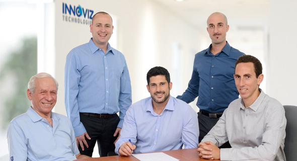 Innoviz founders Amit Steinberg, Omer David Keilaf, Oren Buskila, Oren Rosenzweig, Zohar ZIsapel. Photo: Shmulik Albo