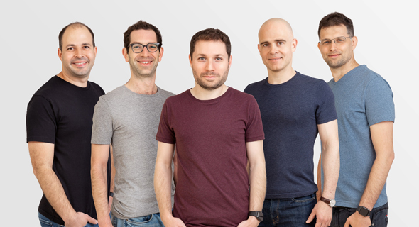 Lightricks' founders Zeev Farbman, Amit Goldstein, Itai Tsiddon, Nir Pochter, Yaron Inger. Photo: PR