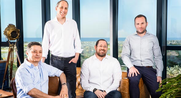 aMoon partners Isaac Devash (left) Todd Sone, Yair Schindel and Tomer Berkovitz. Photo: Guy Gilad