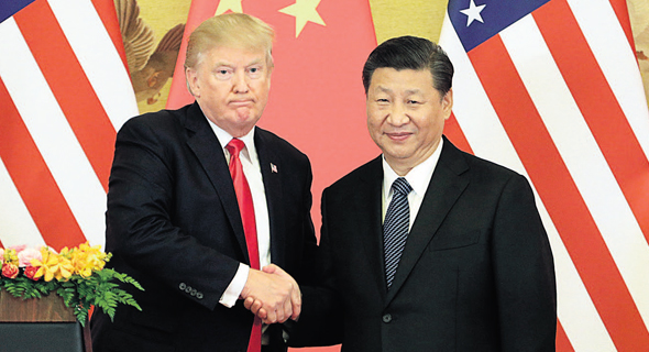 נשיא סין שי ג'ינפינג ונשיא ארה"ב דונלד טראמפ 