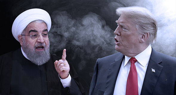 נשיא ארה"ב דונלד טראמפ ונשיא אירן חסן רוחאני