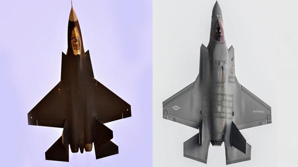 מימין: F35 אמריקאי, J31 סיני. דומים, לא?