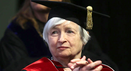 Janet Yellen at Tel Aviv University Thursday. Photo: Orel Cohen