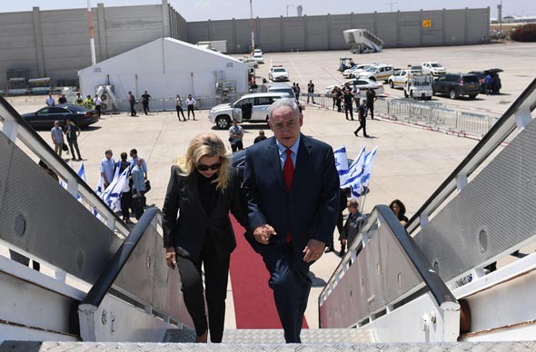 Benjamin Netanyahu and his wife. Photo: Kobi Giedon