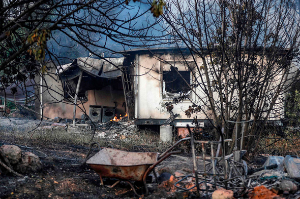 שריפה בקיבוץ הראל, צילום: איי אף פי