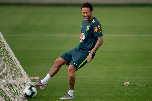 ניימאר אימון נבחרת ברזיל כדורגל , צילום: AFP