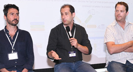 From right: Amihay Gornik, Asaf Gornik an Roy Shmuel. Photo: Israel Hadari 
