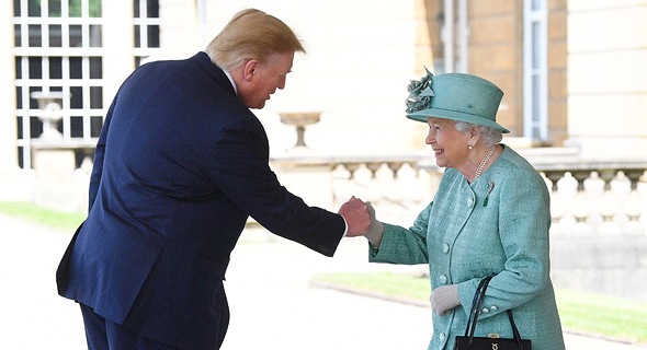 טראמפ עם מלכת אנגליה, צילום: גטי אימג