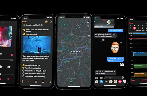 IOS 13 אפל אייפון אפל WWDC 2019 אירוע השקת תוכנה 8, מתוך שידור חי של אפל