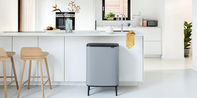 A garbage can by Dutch company Brabantia. Photo: D.C. Pack