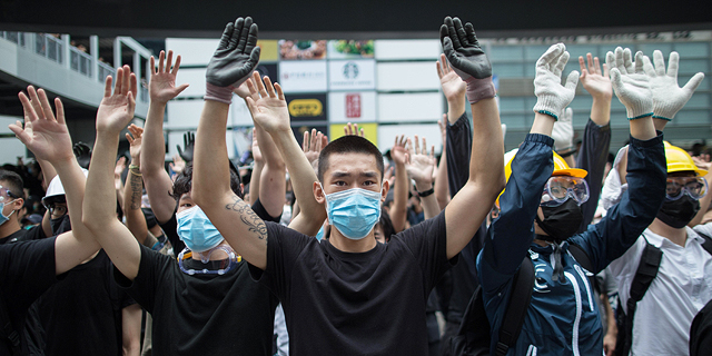 מחאה בהונג קונג נגד חוק ההסגרה, צילום: אי פי איי