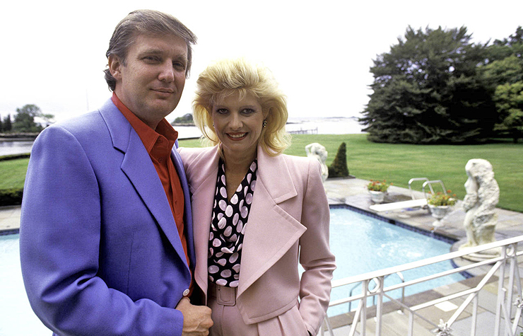 דונלד ואיוונה טראמפ באחוזה, 1980, צילום: גטי אימג