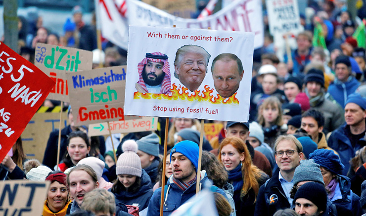 הפגנה בשווייץ למען הסכם אקלים גלובלי, פברואר 2019