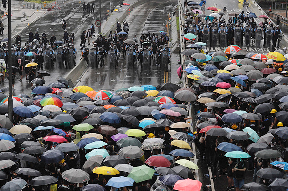 המפגינים בהונג קונג , צילום: איי פי