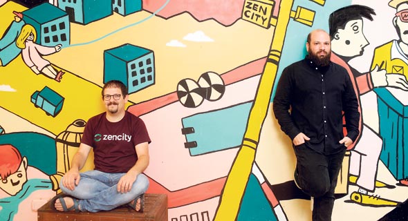 Zencity co-founders Eyal Feder-Levy and Ido Ivry. Photo: Amit Shaal 