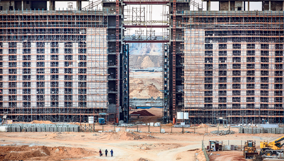 עבודות ההקמה של העיר חדשה במצרים, צילום: איי אף פי