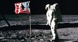 אפולו 11 נחיתה על הירח , צילום: NASA