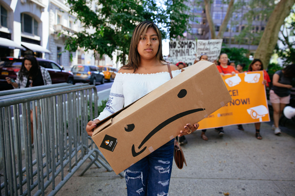 מחאת עובדי אמזון בארה"ב
