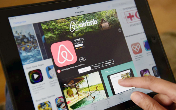 Airbnb's app. Photo: AFP