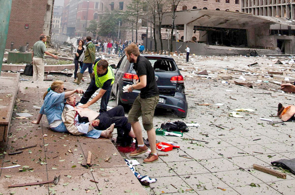 Terror attack in Norway, 2011. Photo: KKT