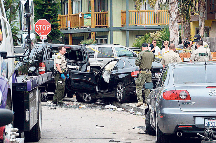 אחת מזירות הטרור באיסלה ויסטה, קליפורניה, ב־2014. בקובוובס גילו שהאירוע שימש השראה ללפחות שני פיגועים אחרים
