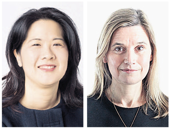 Hearst Ventures managing director Megumi Ikeda (left), Sky PLC chief business development officer Emma Lloyd. 