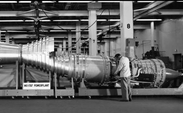 דגם של מנוע המטוס, נבחן בחברת ריפבליק, צילום: (secretprojects (Republic