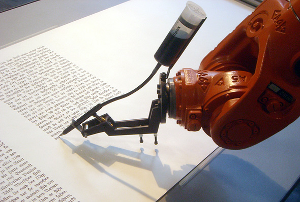 A handwriting robot. Photo: Wikimedia