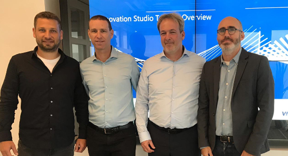 From left: Zooz VP product Nadav Naaman, Mesh CEO Oded Zehavi, ChargeAfter CEO Meidad Sharon, and Visa Innovation Tel Aviv manager Shahar Friedman. Photo: Visa