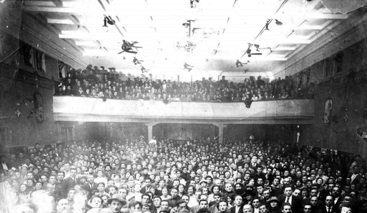 הועידה השנייה של הסתדרות העובדים בא"י 1923 בקולנוע עדן