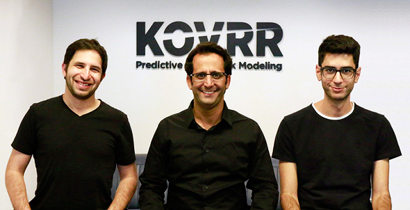 Kovrr founders Avi Bashan (left), Yakir Golan, and Shalom Bubil. Photo: Amir Amitai