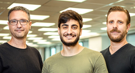 Explorium co-founders Omer Har (left), Maor Shlomo, and Or Tamir. Photo: Doron Letzter