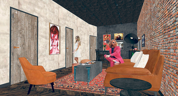 הדמיות של מיזם זאפה ו-Wework להשכרת חדרי סטודיו לאמנים, צילום: מיכה לובטון