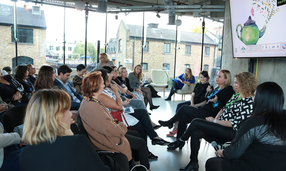 Women in tech meetup in London. Photo: Orel Cohen