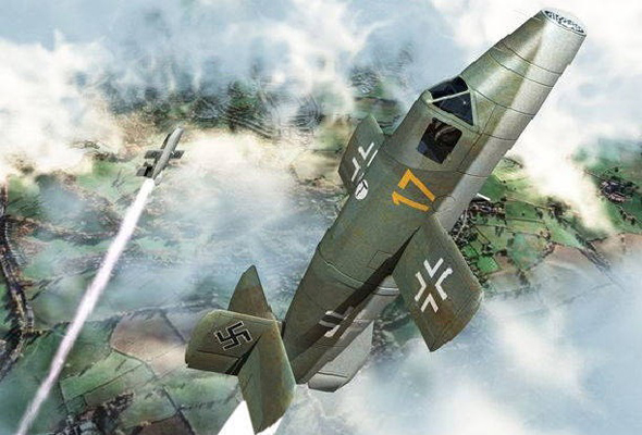 מטוס היירוט הרקטי נאטר, שפיתחה גרמניה הנאצית, צילום: papercraftsquare