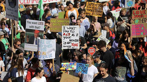 הפגנה נגד ההתחממות הגלובלית באוסטרליה, צילום: אי פי איי